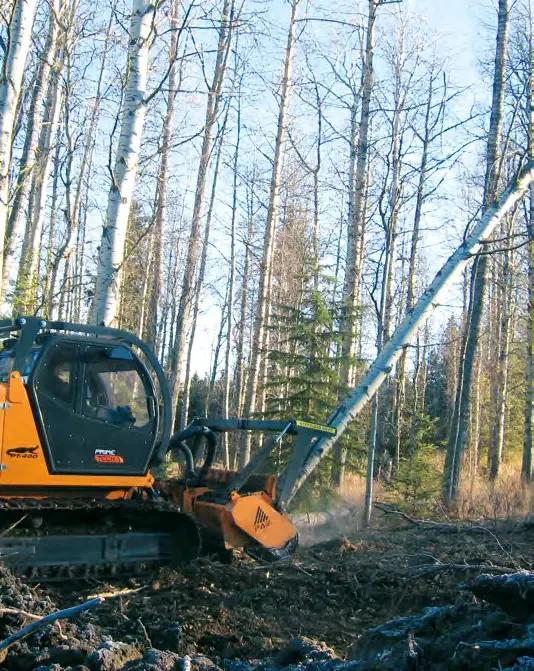 Рабочая головка мульчера PrimeTech PT-400 крупным планом