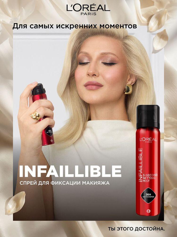 L'Oreal Paris Спрей-фиксатор для макияжа стойкий Infaillible, 75 мл